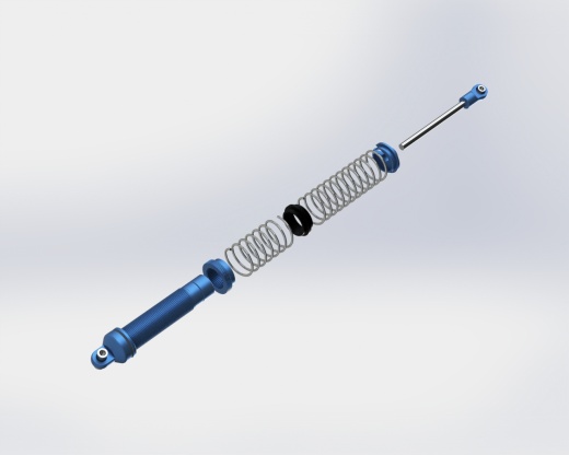 140毫米RC遥控车弹簧减震器3D图纸 Solidworks设计缩略图